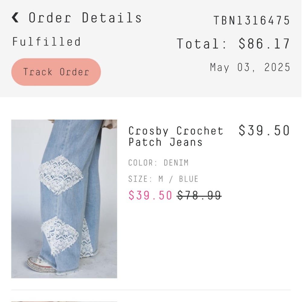 Crosby Crochet Patch Jeans